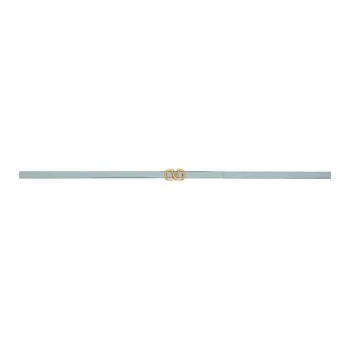 Valentino Calfskin Leather Belts Women's Blue Width 1.5CM