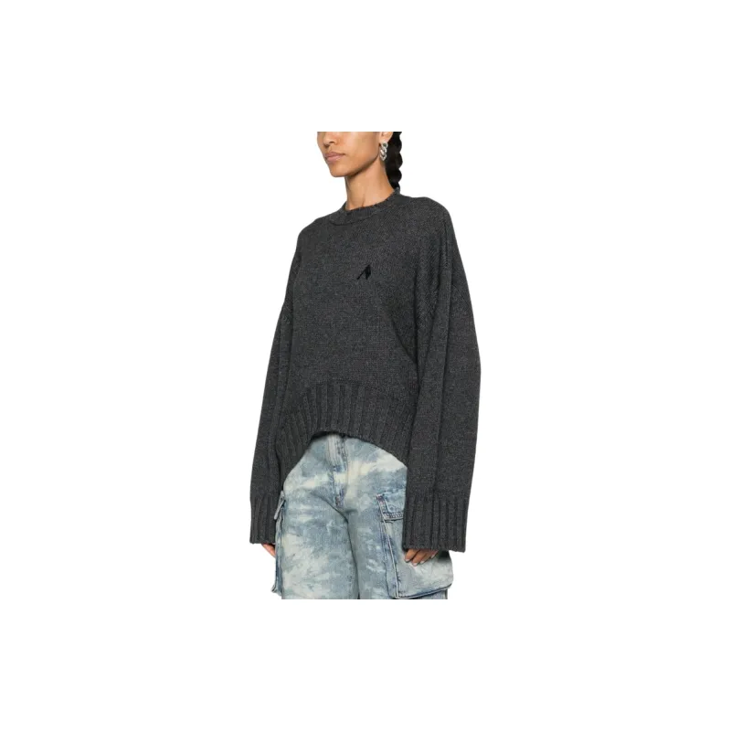 The Attico Logo Embroidered Knitted Jumper-3
