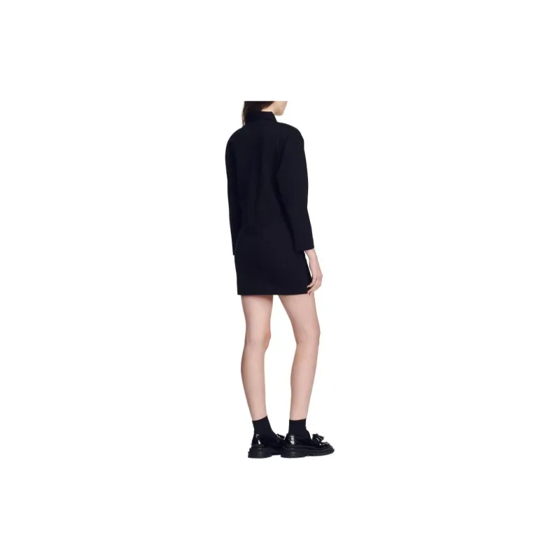 Sandro Long-Sleeved Dresses Women's Black-2