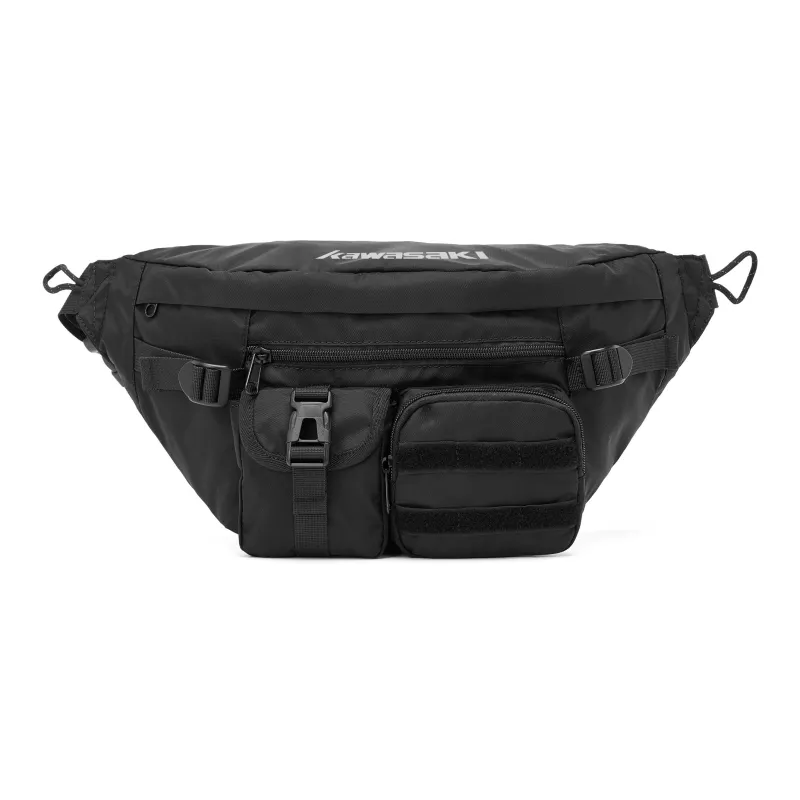 Kawasaki Fabric Crossbody Bag, Sling Bag Unisex Black-1