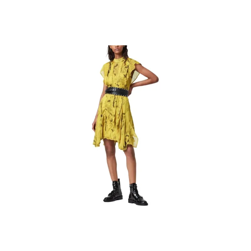 ALLSAINTS Short-Sleeved Dresses Women's Yellow-3