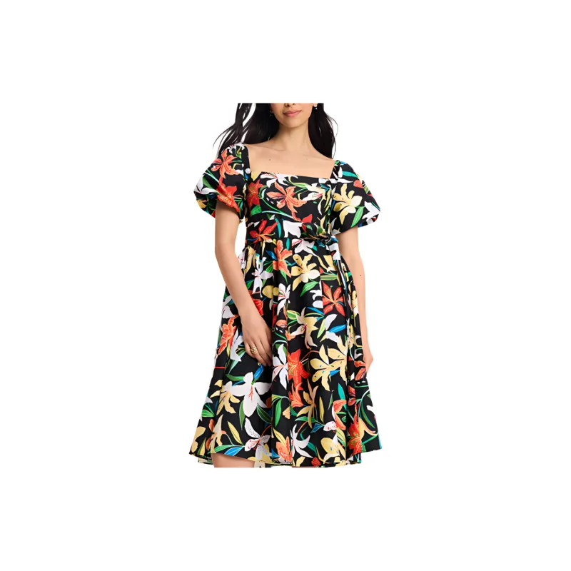 Kate Spade Floral print Square neck Midi Dress-4