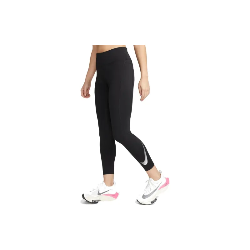Nike Mid Rise 7/8 Running Leggings With Pockets Leggings Women's Black-2