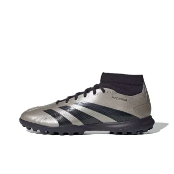 Adidas Predator League Mid Turf Platinum Metallic Aurora Black Turbo