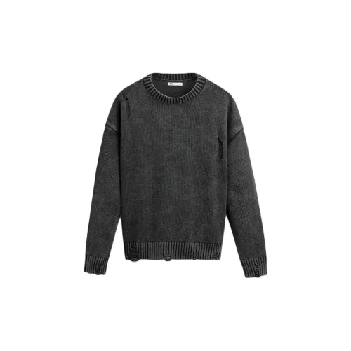 ZARA Knitwear Men Coal Gray