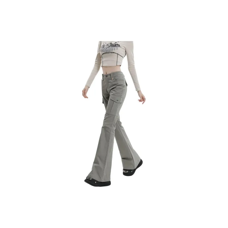 Kazakhstan Casual Pants Women's Khaki Green-2