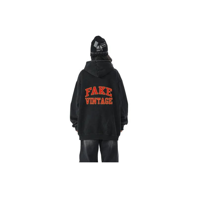 FAKE VINTAGE Sweatshirt Unisex Black-2