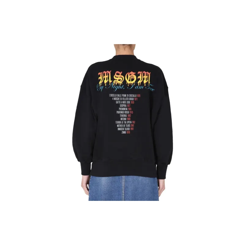 MSGM X Dario Argento Quote Print Sweatshirt-2