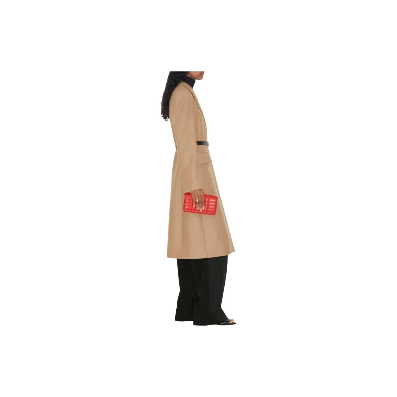 Burberry Coats Women's Camel Brown-3