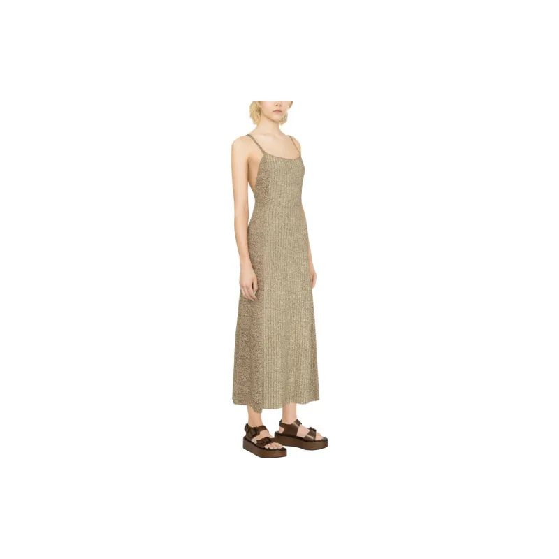 GANNI Ribbed-knit Midi Dress-3