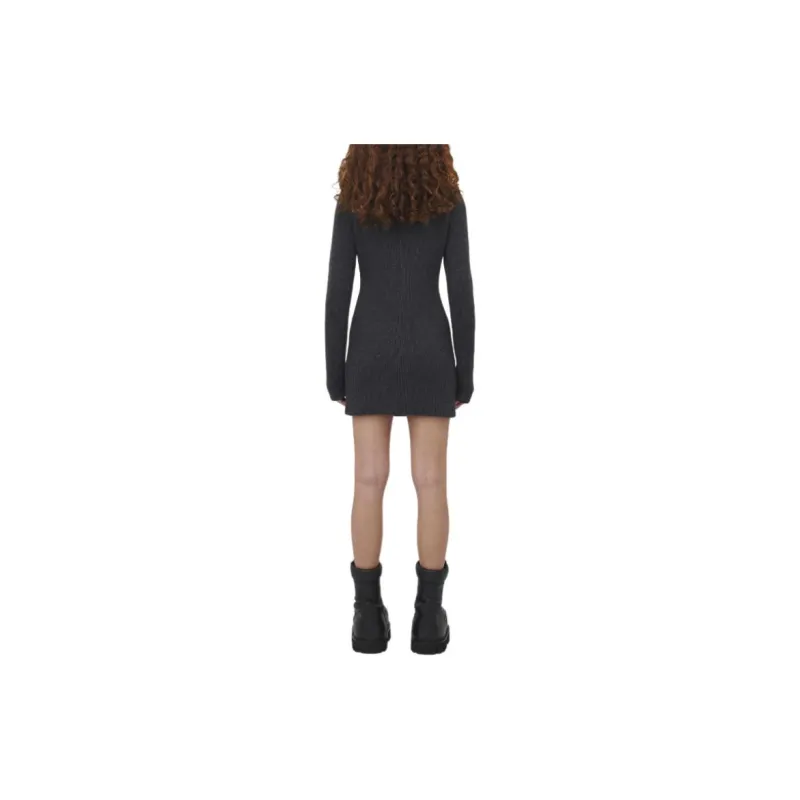 Alexander McQueen Ribbed Knit Mini Dress-3