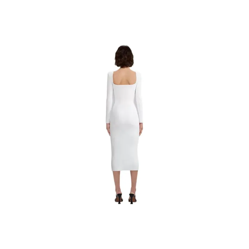 Self portrait Long Sleeved Dresses Women's White-2