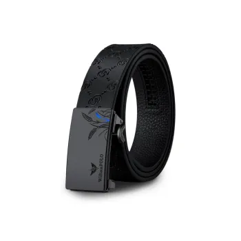 WilliamPOLO Cow Leather Leather Belts Men's 3.3cm Width