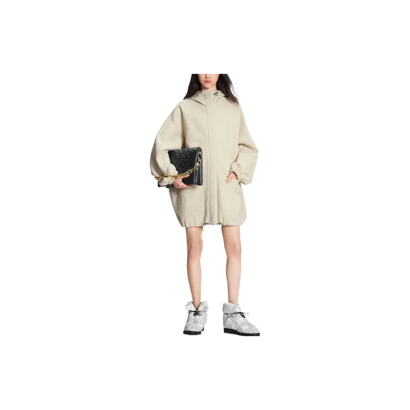 LOUIS VUITTON FW22 Parka Coat Women's Beige-1