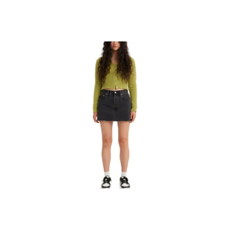 Levis Logo patch Short Denim Skirt-2