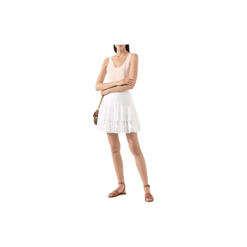 Chloe Casual Short Skirts Women's White-1