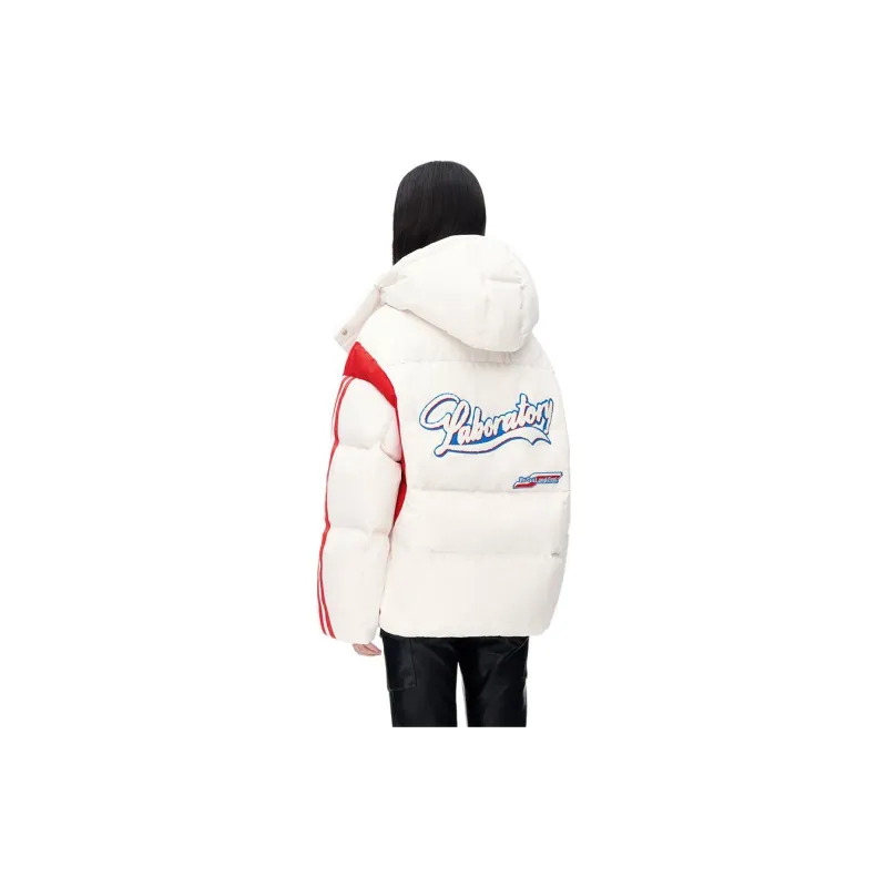 CHENPENG LDN Letter Hooded Down Jacket Women's-10