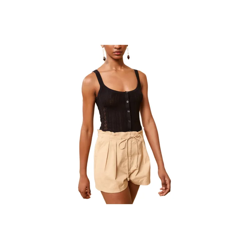 Ulla Johnson Camryn Pleated Cotton Shorts-1