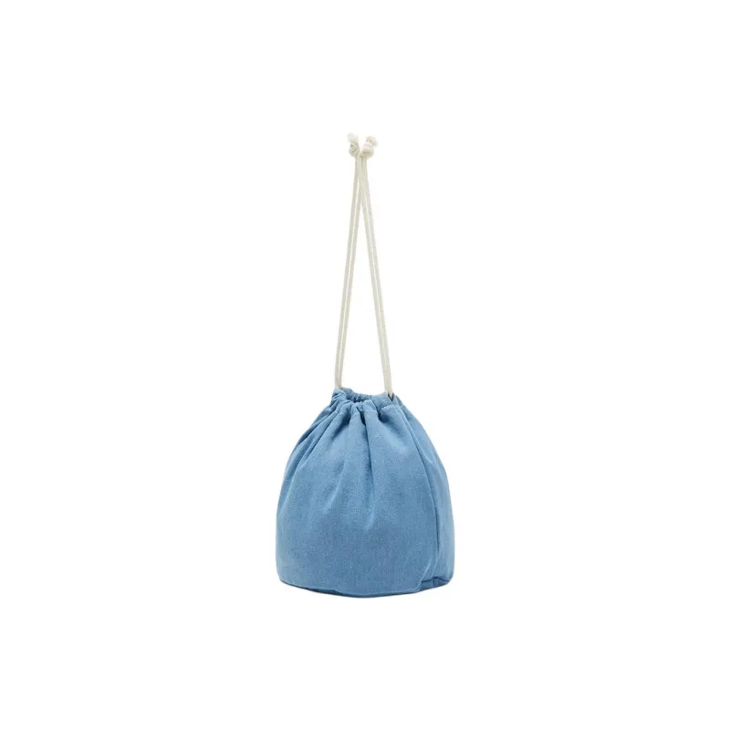 Champion Cotton Drawstring Bag Shoulder Bag Regular Unisex Stone Wash Blue-1