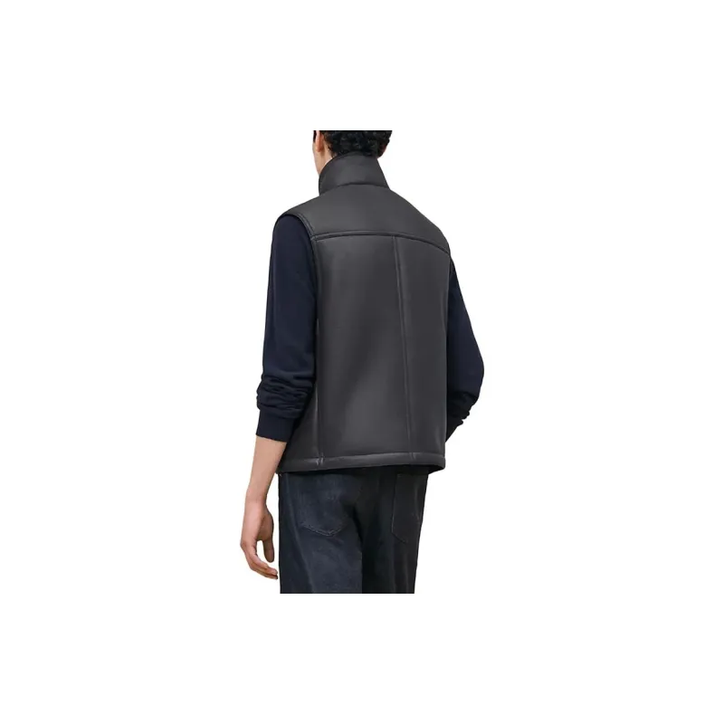 HERMES FW24 Leather Jacket Men's Black-1
