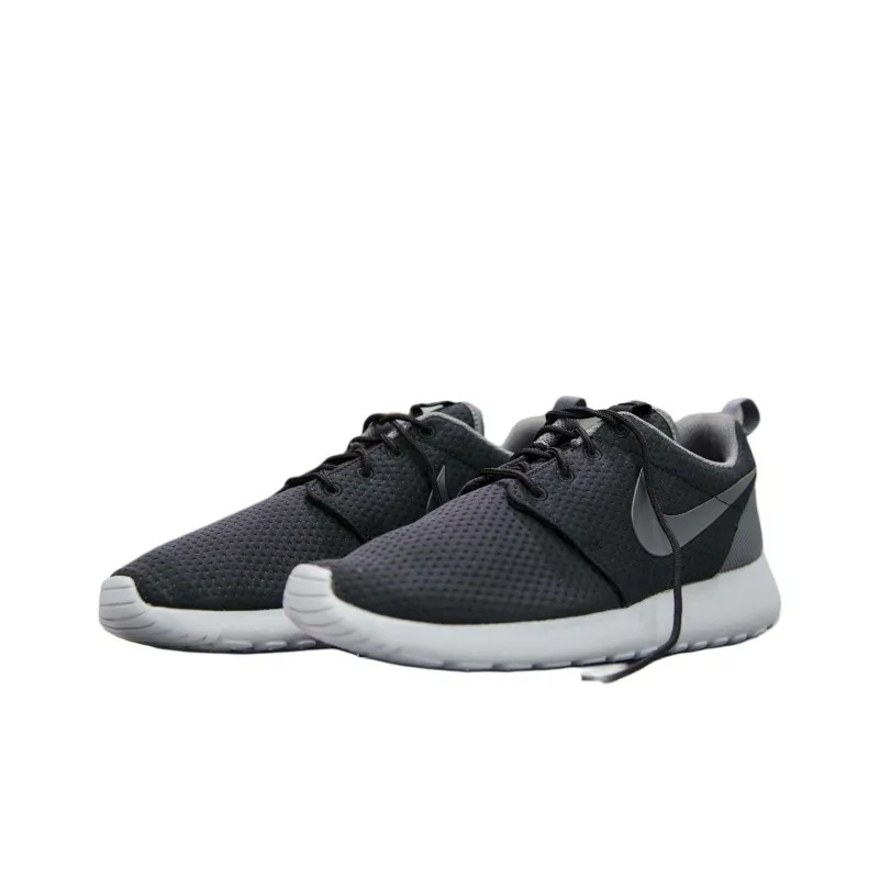Nike Roshe Run Cushioned Slip-Resistant Low-Top Casual Running Shoes Men's Black-2