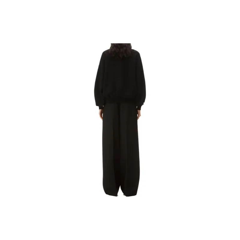 Alexander Wang Embossed Logo Ribbed Pullover Black-3
