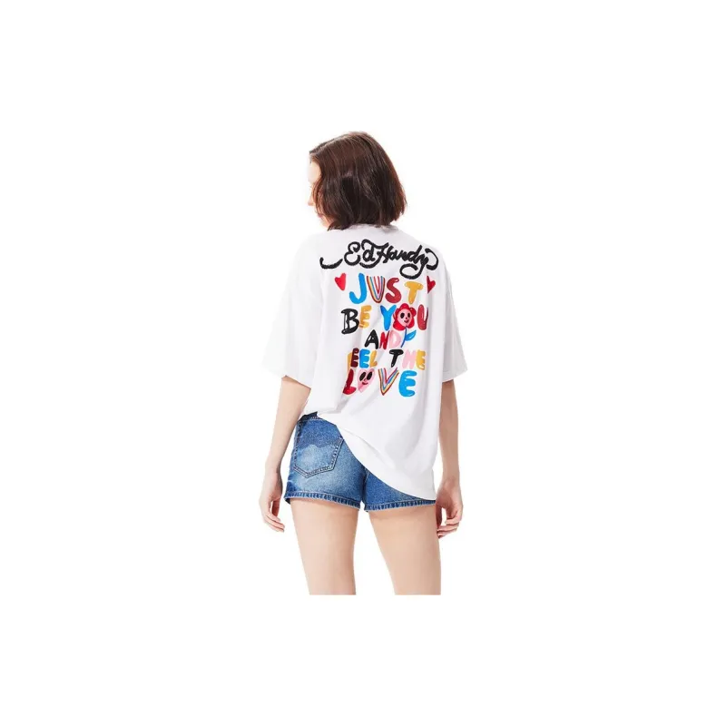 Ed Hardy T Shirts Women's White-2