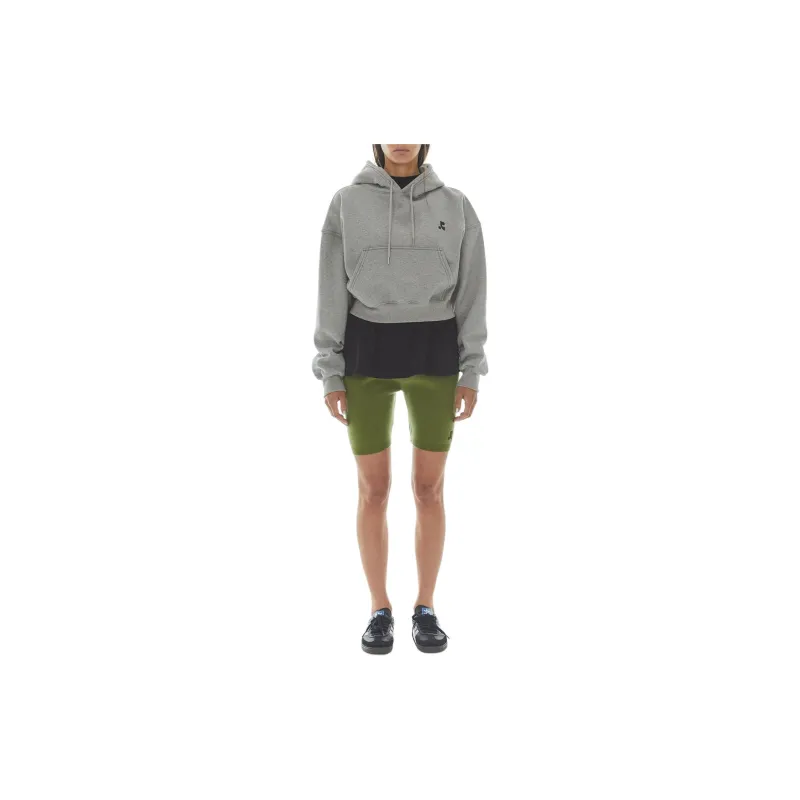 Rest&Recreation STITCH CROPPED HOODIE Sweatshirt Women's GREY/Gray-2
