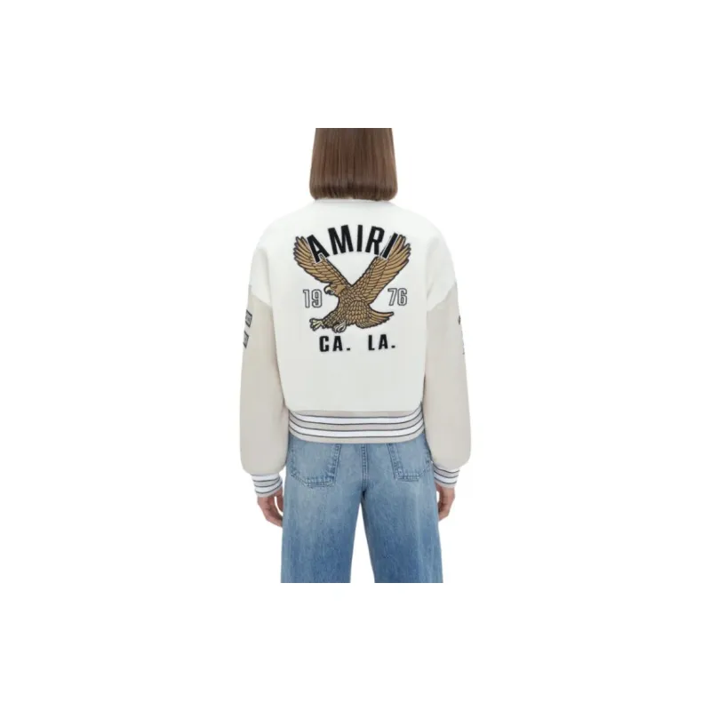 AMIRI Eagle Varsity Jacket Jackets & Coats Women's White-3