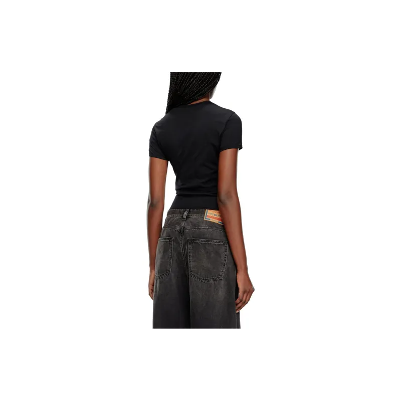 DIESEL T Uncutie Long D Embroidered D Patch T Shirt-3