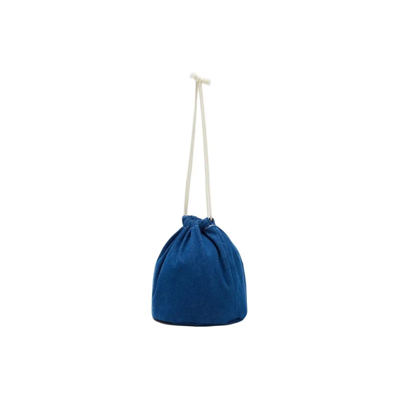 Champion Cotton Drawstring Bag Shoulder Bag Regular Unisex Washed Blue-1