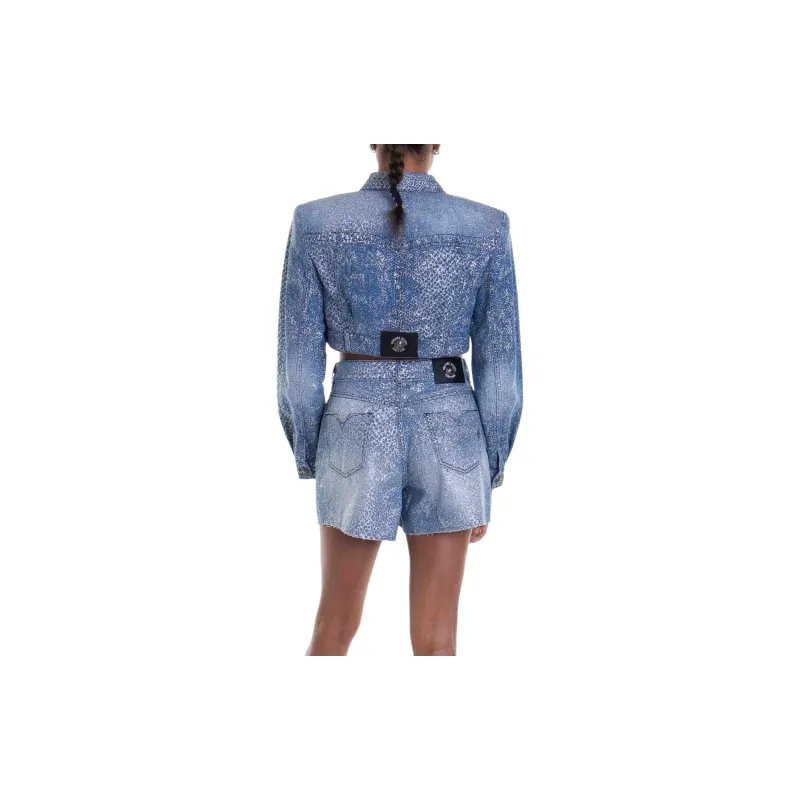 VERSACE JEANS COUTURE Animalier Motif Cropped Jacket-2