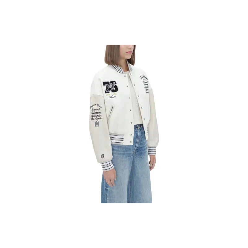 AMIRI Eagle Varsity Jacket Jackets & Coats Women's White-4