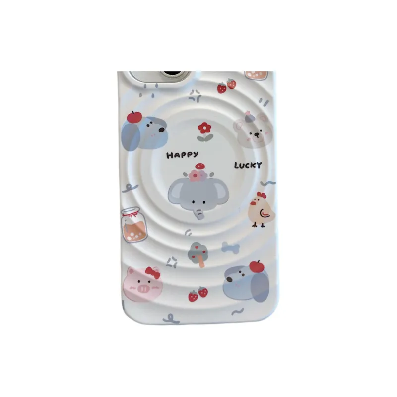 Sopi Acrylic Material Elephant Magnetic Stand Phone Cases Compatible With IPhone 16/15 Pro Max/Apple 13/14 Pro Max/12-5