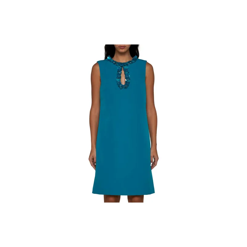 PAROSH Sleeveless Dress Women's Blue-2
