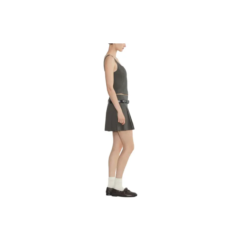 ARITZIA Sunday Best Roulade Top Camisole Women's Heather Charcoal/Stone Phoebe Zhennan Charcoal-3