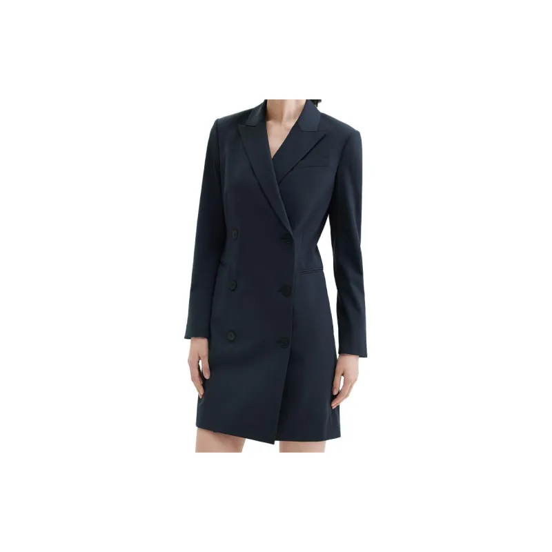 THEORY Long-Sleeved Dresses Women's Blue Gray-4