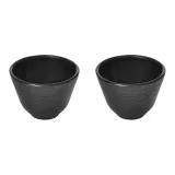 Ribbed-60ML Cast Iron Cup (2 Pack)