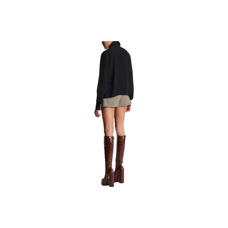 BALMAIN Bow detail Buttoned Blouse-2