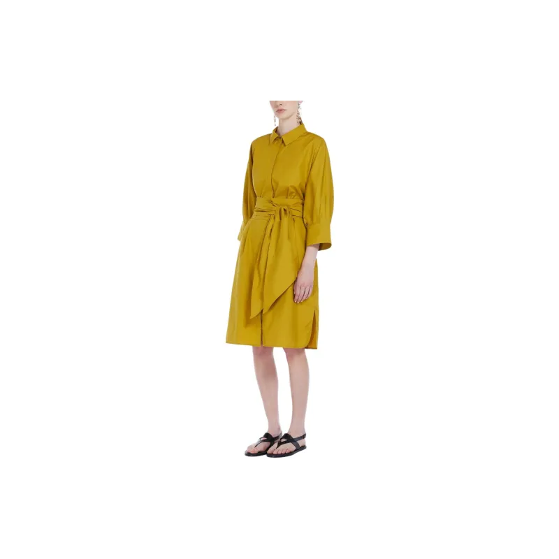 'S MAX MARA Long Sleeved Dresses Women's Yellow-2