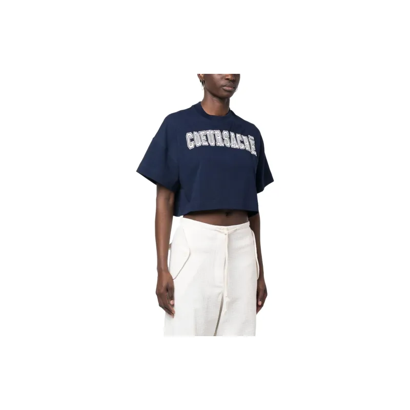 AMIPARIS Cropped T Shirt 'Nautic Blue'-7