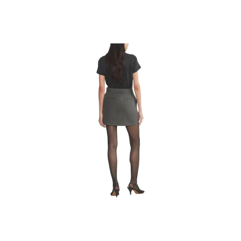 ARITZIA Babaton Chisel Skirt Casual Short Skirts Women's Coal Grey/Coal Gray-3