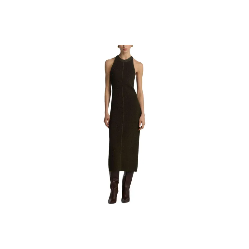 St. John Knitted Mesh Midi Dress-1