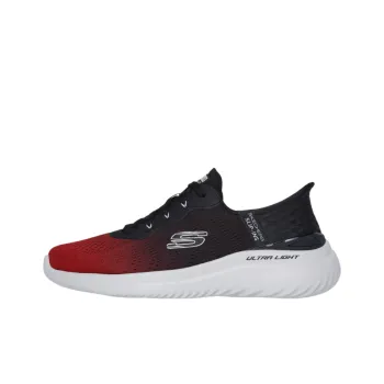 Skechers BOUNDER 2.0 Breathable Low Top Casual Shoes Men's Black Red