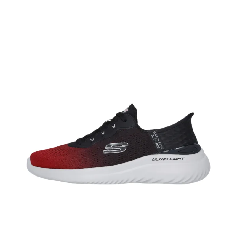Skechers BOUNDER 2.0 Breathable Low Top Casual Shoes Men's Black Red-0