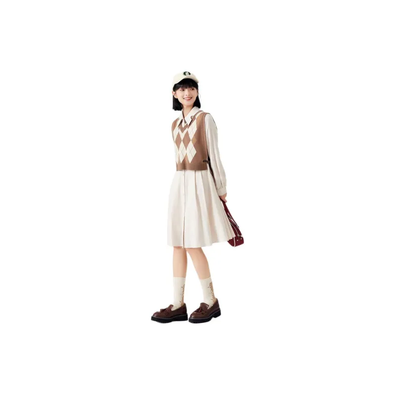 ZIHAN Skirt Set Women's Beige Gold-1