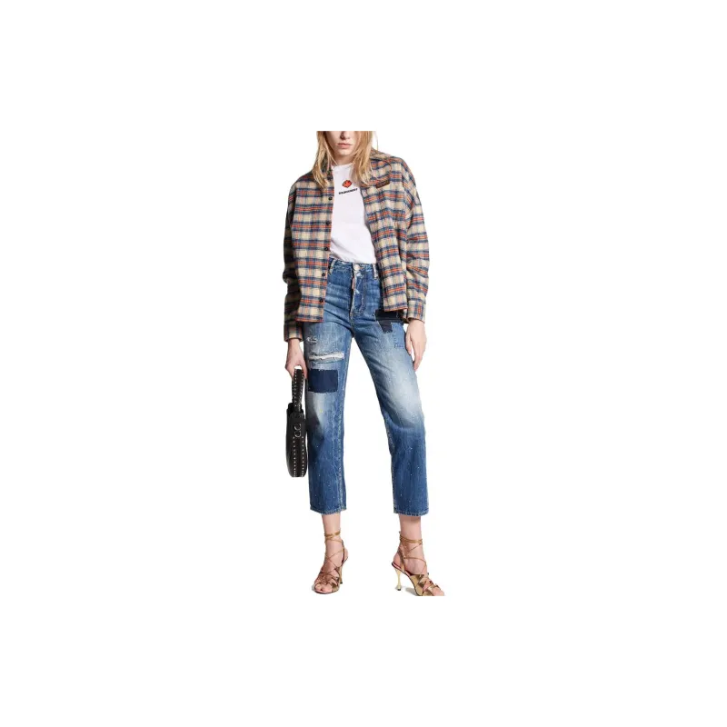 DSQUARED 2 Boston Straight Leg Distressed Jeans-2