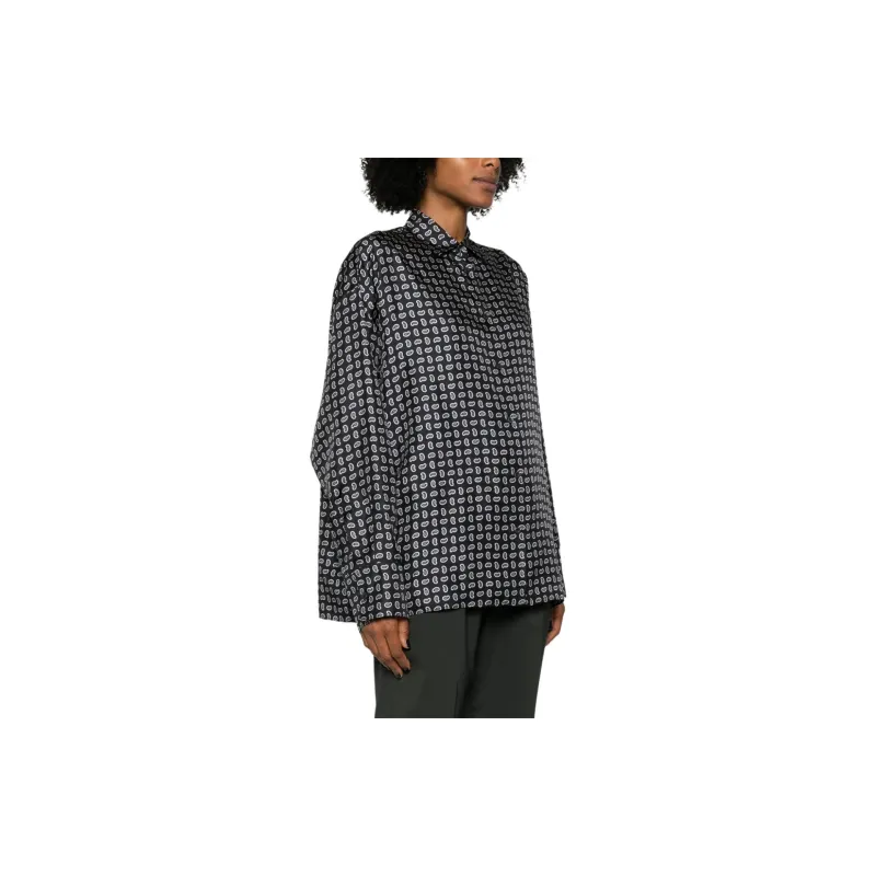 PRADA Printed Twill Silk Shirt-3