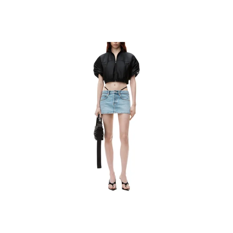 Alexander Wang Thong Strap Denim Skirt-1