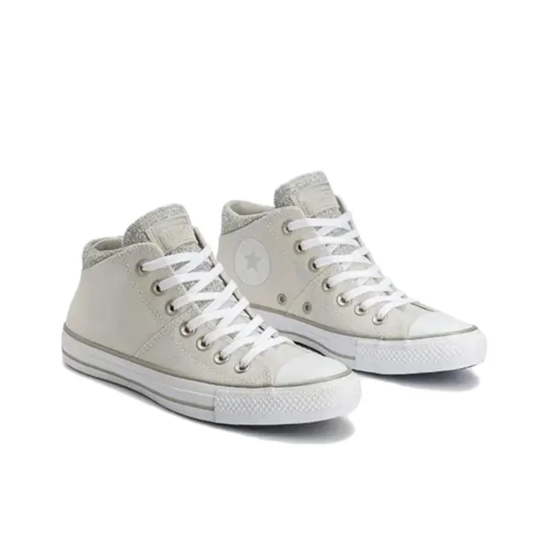 Converse Chuck Taylor All Star Anti-Slip Wear-Resistant Mid-Top Canvas Shoes Women's Beige Gold-2